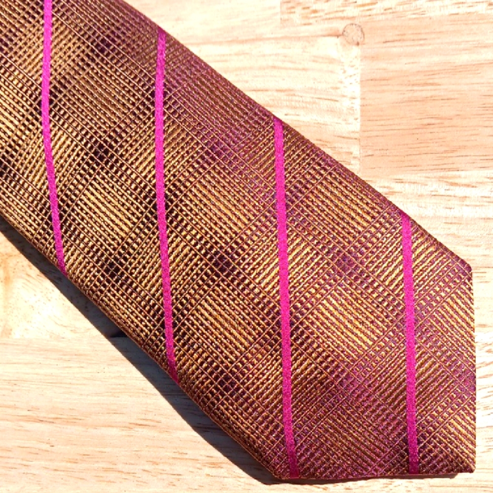 Elegant Brown and Pink Men's Tie By Santorelli